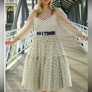 H&M polka dot midi dress